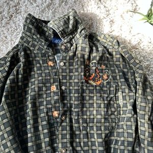 Vintage Winnie the Pooh Tiger y2k flannel like jacket button down women'…